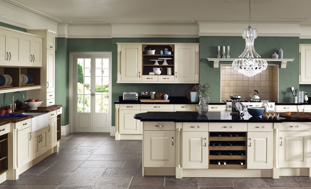 ivory painted kitchen table and chair