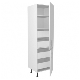 1970mm High Internal 4xPan Drawer Larder Lower Small Door