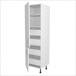 1970mm High Internal 4xPan Drawer Larder Lower Small Door