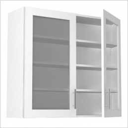 900mm High Wall Glass Unit (2 Glass Shelves) 1000mm