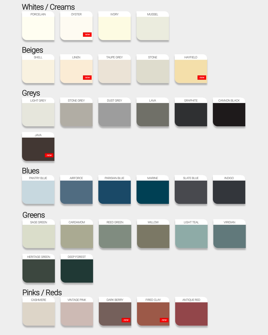 STORI colour painted kitchen palette